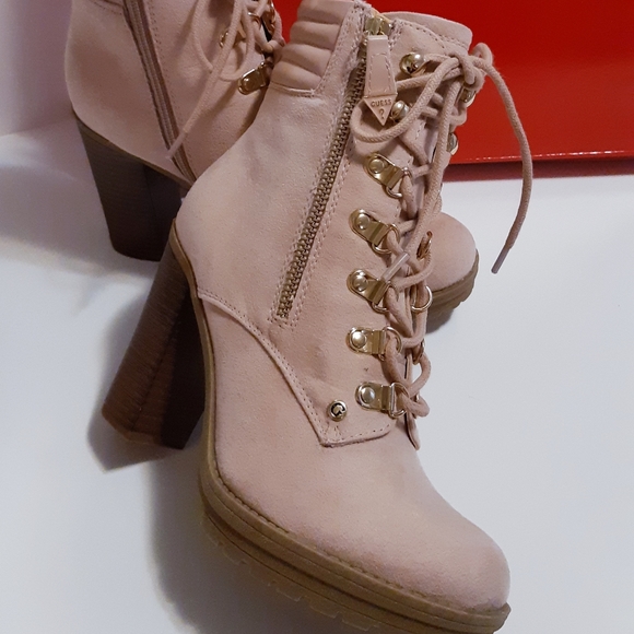 Guess Factory Garyn Heeled Combat Booties - Picture 7 of 7